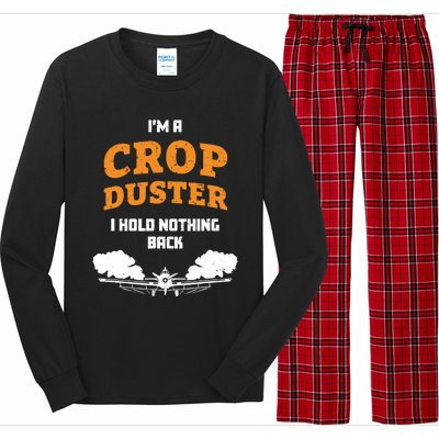 Crop Duster Sarcastic Adult Humor Funny Farting Joke Long Sleeve Pajama Set