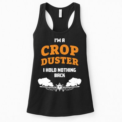 Crop Duster Sarcastic Adult Humor Funny Farting Joke Womens Tank Top