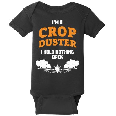 Crop Duster Sarcastic Adult Humor Funny Farting Joke Baby Bodysuit