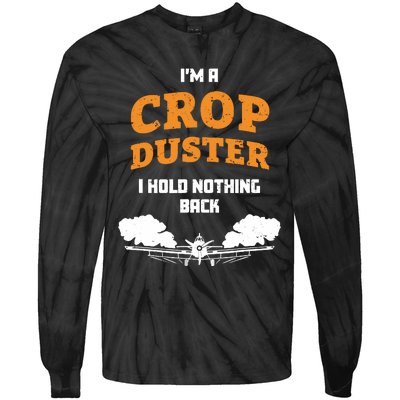 Crop Duster Sarcastic Adult Humor Funny Farting Joke Tie-Dye Long Sleeve Shirt