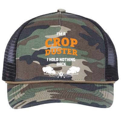 Crop Duster Sarcastic Adult Humor Funny Farting Joke Retro Rope Trucker Hat Cap