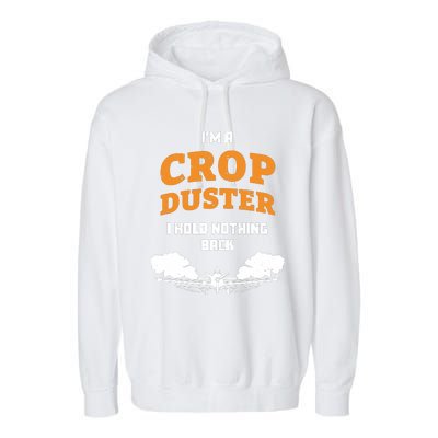 Crop Duster Sarcastic Adult Humor Funny Farting Joke Garment-Dyed Fleece Hoodie