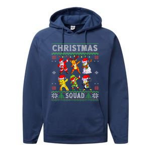 Christmas Dab Santa Friends Matching Family Christmas Squad Gift Performance Fleece Hoodie