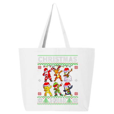 Christmas Dab Santa Friends Matching Family Christmas Squad Gift 25L Jumbo Tote