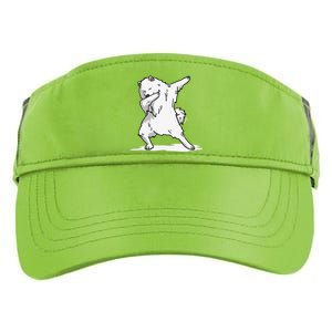 Cute Dabbing Samoyed Dog Funny Dab Dance Gift Adult Drive Performance Visor