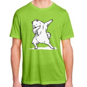 Cute Dabbing Samoyed Dog Funny Dab Dance Gift Adult ChromaSoft Performance T-Shirt