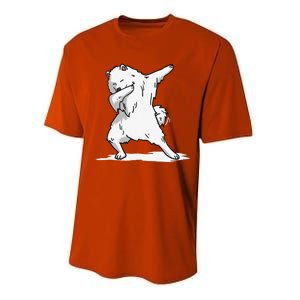 Cute Dabbing Samoyed Dog Funny Dab Dance Gift Performance Sprint T-Shirt