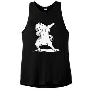 Cute Dabbing Samoyed Dog Funny Dab Dance Gift Ladies PosiCharge Tri-Blend Wicking Tank