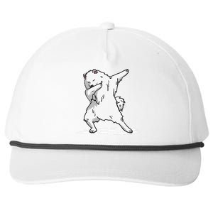 Cute Dabbing Samoyed Dog Funny Dab Dance Gift Snapback Five-Panel Rope Hat