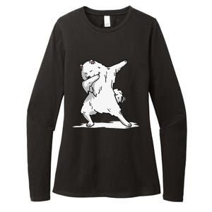 Cute Dabbing Samoyed Dog Funny Dab Dance Gift Womens CVC Long Sleeve Shirt