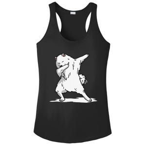 Cute Dabbing Samoyed Dog Funny Dab Dance Gift Ladies PosiCharge Competitor Racerback Tank