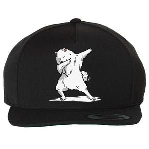 Cute Dabbing Samoyed Dog Funny Dab Dance Gift Wool Snapback Cap