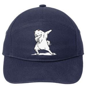 Cute Dabbing Samoyed Dog Funny Dab Dance Gift 7-Panel Snapback Hat