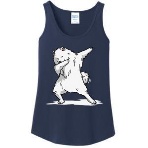 Cute Dabbing Samoyed Dog Funny Dab Dance Gift Ladies Essential Tank