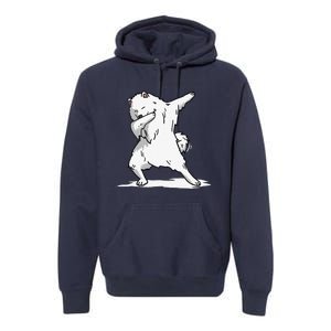 Cute Dabbing Samoyed Dog Funny Dab Dance Gift Premium Hoodie