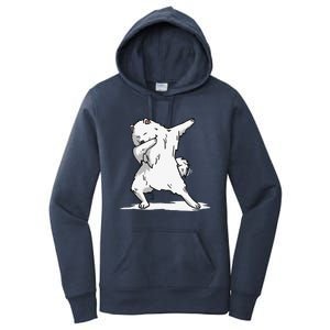 Cute Dabbing Samoyed Dog Funny Dab Dance Gift Women's Pullover Hoodie