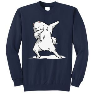 Cute Dabbing Samoyed Dog Funny Dab Dance Gift Tall Sweatshirt