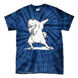 Cute Dabbing Samoyed Dog Funny Dab Dance Gift Tie-Dye T-Shirt