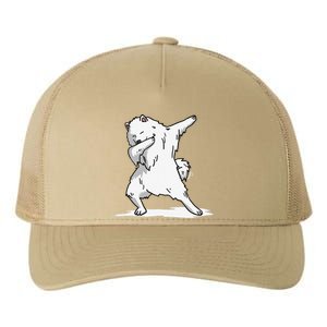 Cute Dabbing Samoyed Dog Funny Dab Dance Gift Yupoong Adult 5-Panel Trucker Hat