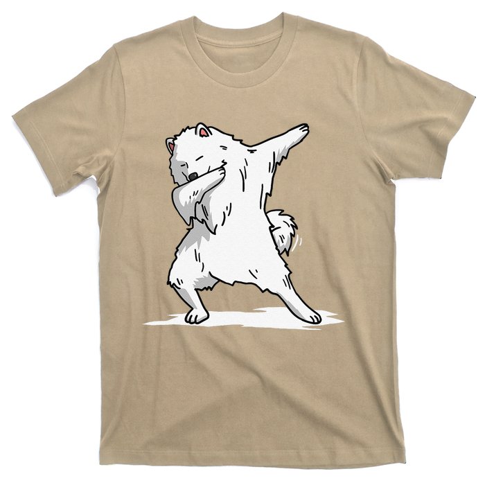 Cute Dabbing Samoyed Dog Funny Dab Dance Gift T-Shirt