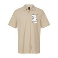 Cute Dabbing Samoyed Dog Funny Dab Dance Gift Softstyle Adult Sport Polo