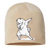 Cute Dabbing Samoyed Dog Funny Dab Dance Gift Sustainable Beanie