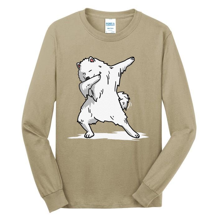 Cute Dabbing Samoyed Dog Funny Dab Dance Gift Tall Long Sleeve T-Shirt