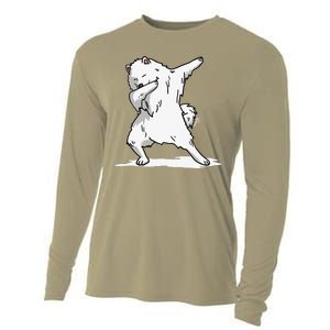 Cute Dabbing Samoyed Dog Funny Dab Dance Gift Cooling Performance Long Sleeve Crew