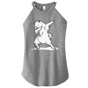 Cute Dabbing Samoyed Dog Funny Dab Dance Gift Women's Perfect Tri Rocker Tank