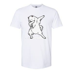 Cute Dabbing Samoyed Dog Funny Dab Dance Gift Softstyle CVC T-Shirt