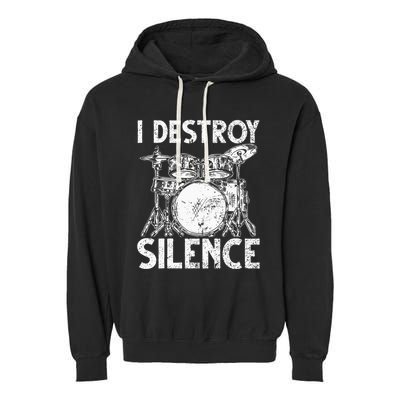 Cute Drum Set Art Drumming Rocker Music Percussion Garment-Dyed Fleece Hoodie