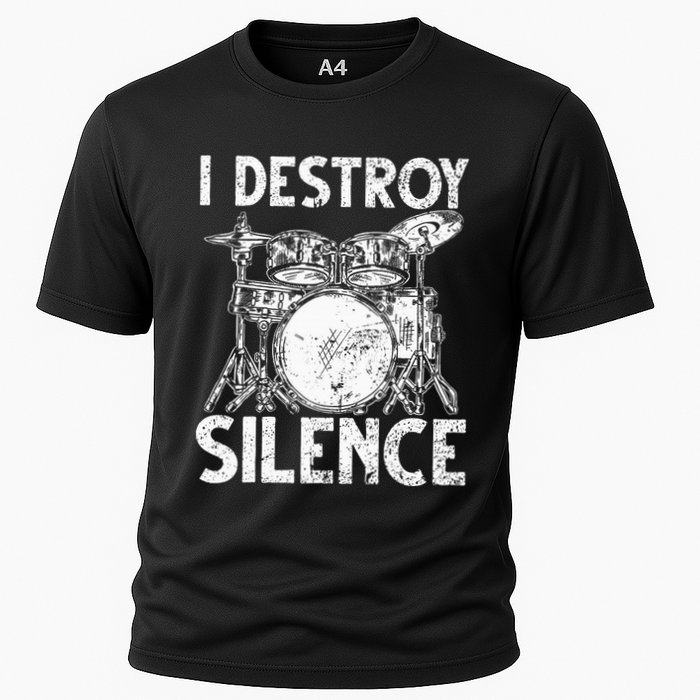 Cute Drum Set Art Drumming Rocker Music Percussion Cooling Performance Crew T-Shirt