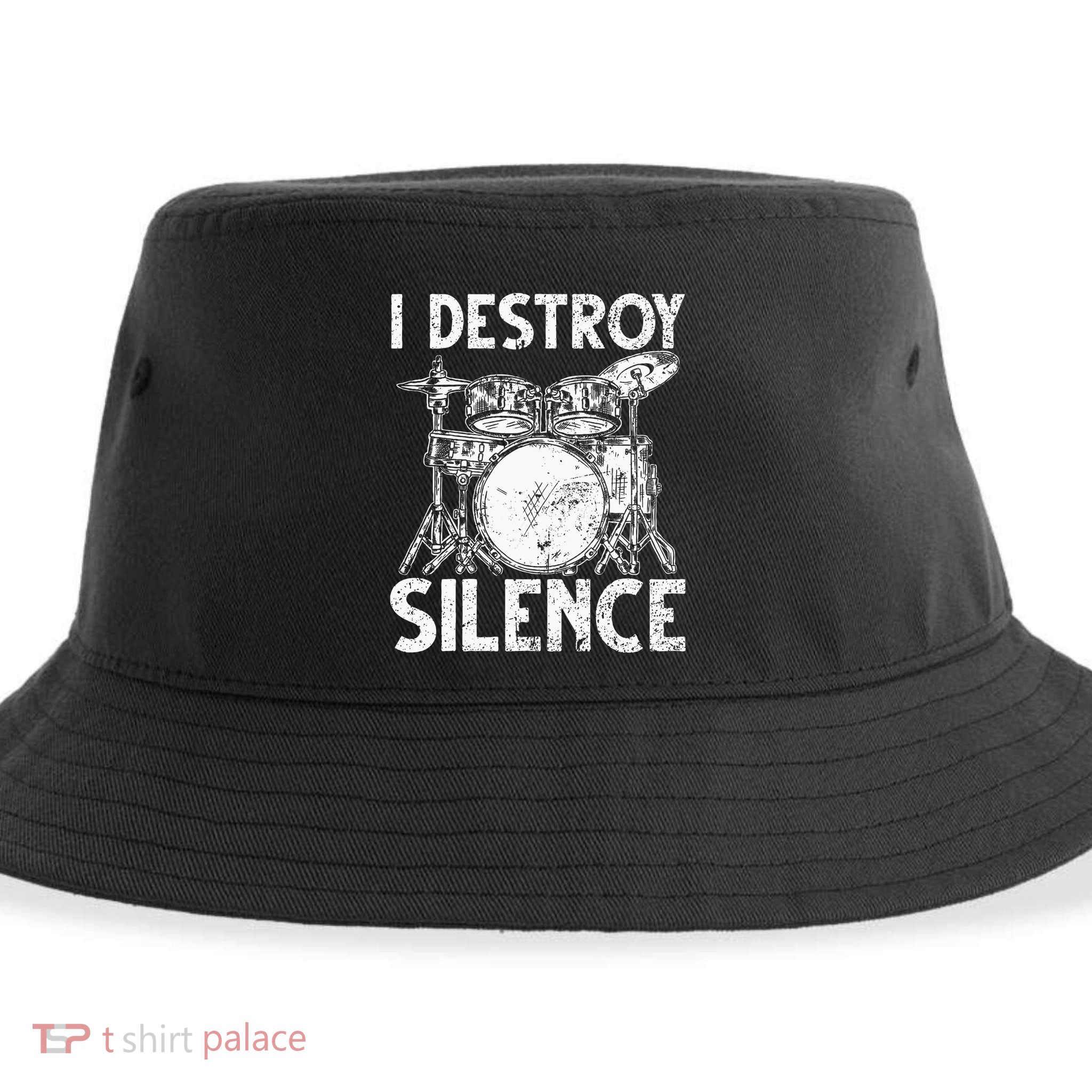 Cute Drum Set Art Drumming Rocker Music Percussion Sustainable Bucket Hat
