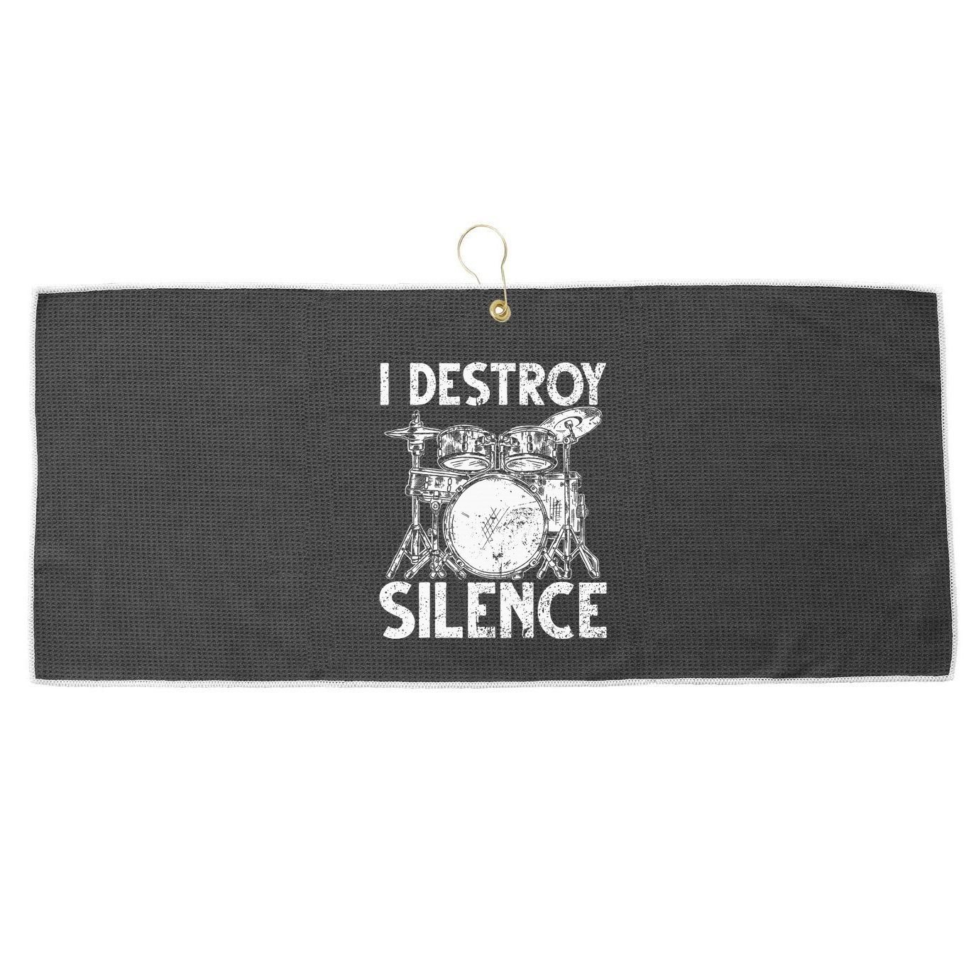 Cute Drum Set Art Drumming Rocker Music Percussion Large Microfiber Waffle Golf Towel