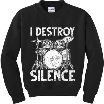 Cute Drum Set Art Drumming Rocker Music Percussion Kids Sweatshirt