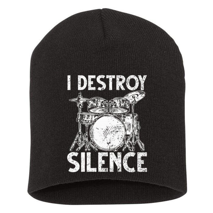 Cute Drum Set Art Drumming Rocker Music Percussion Short Acrylic Beanie