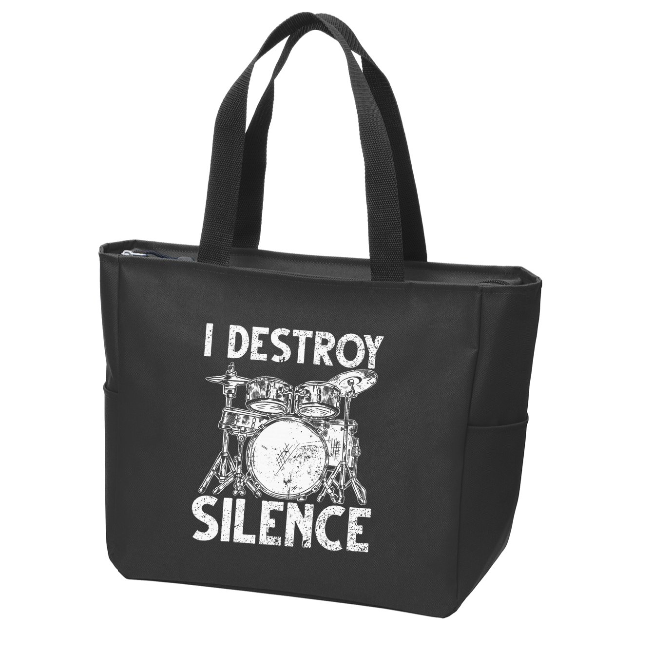Cute Drum Set Art Drumming Rocker Music Percussion Zip Tote Bag