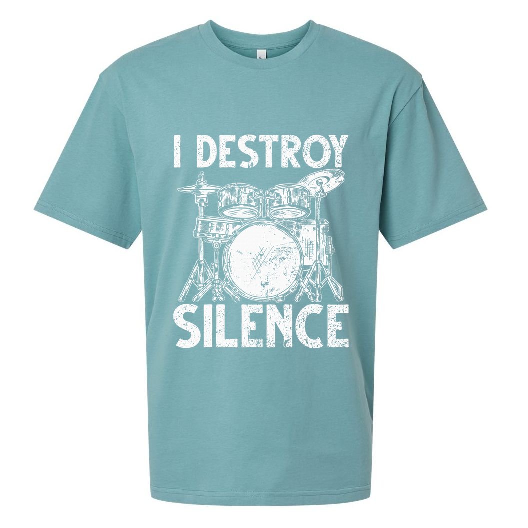 Cute Drum Set Art Drumming Rocker Music Percussion Sueded Cloud Jersey T-Shirt