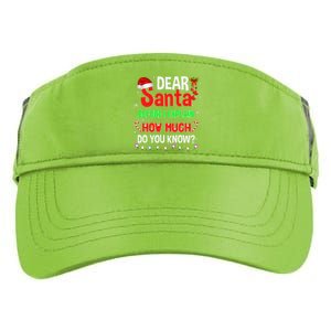 Christmas Dear Santa Before I Explain How Much Do You Know Adult Drive Performance Visor