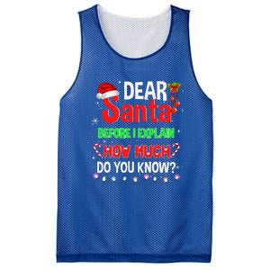 Christmas Dear Santa Before I Explain How Much Do You Know Mesh Reversible Basketball Jersey Tank