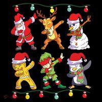Christmas Dabbing Santa Elf Deer Friends Xmas Tall T-Shirt