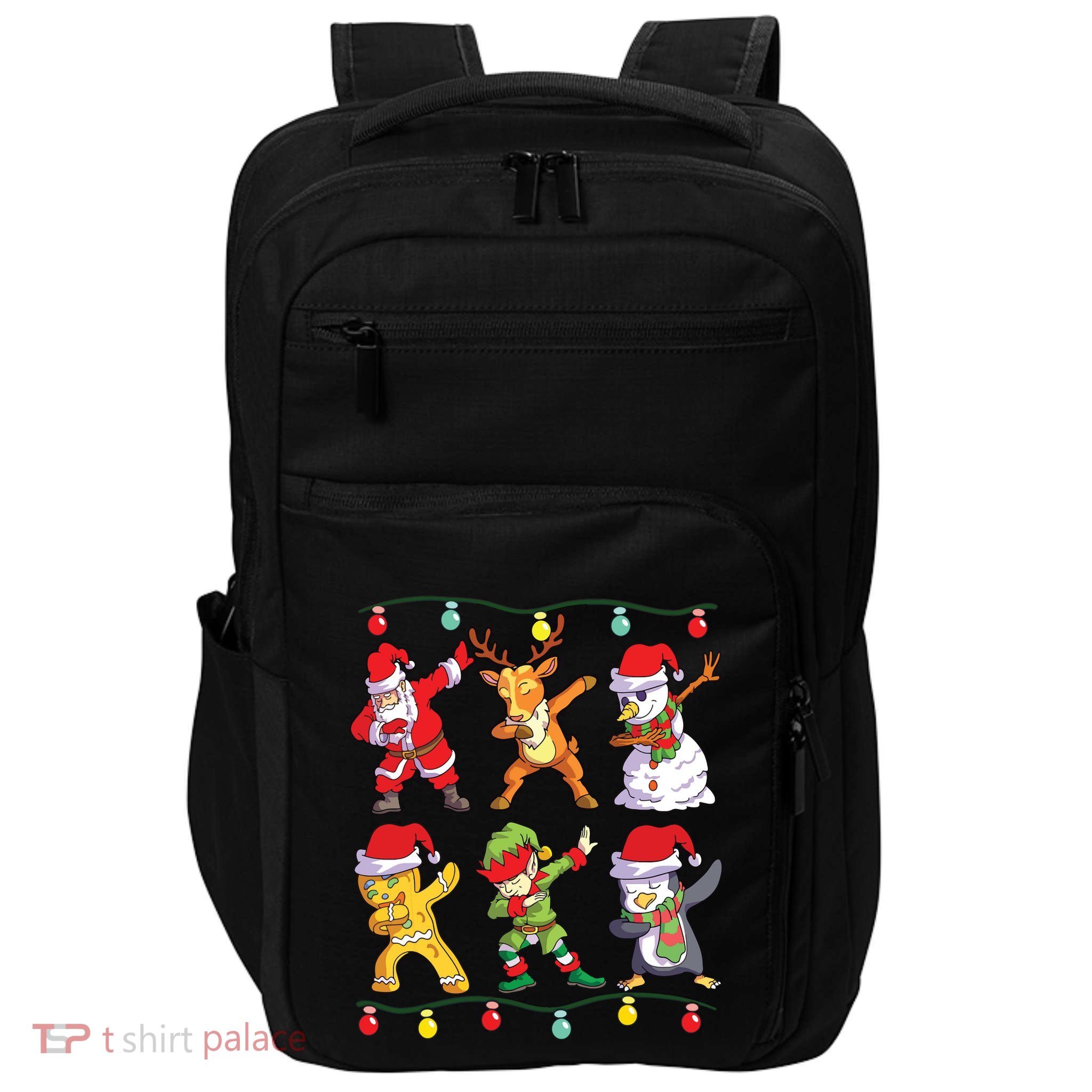 Christmas Dabbing Santa Elf Deer Friends Xmas Impact Tech Backpack