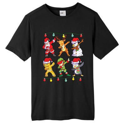 Christmas Dabbing Santa Elf Deer Friends Xmas Tall Fusion ChromaSoft Performance T-Shirt