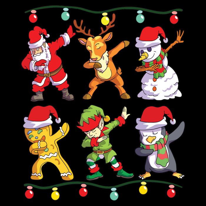 Christmas Dabbing Santa Elf Deer Friends Xmas 16 in Basic Backpack