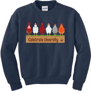 Celebrate Diversity Shirts For Chicken Lovers Funny Chicken Kids Sweatshirt