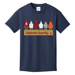 Celebrate Diversity Shirts For Chicken Lovers Funny Chicken Kids T-Shirt