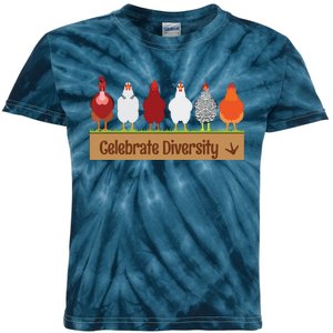 Celebrate Diversity Shirts For Chicken Lovers Funny Chicken Kids Tie-Dye T-Shirt