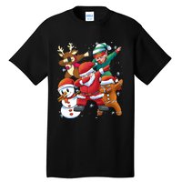 Christmas Dabbing Santa Elf Deer Gingerbread Man & Snowman Tall T-Shirt