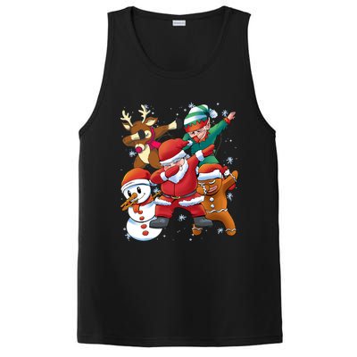 Christmas Dabbing Santa Elf Deer Gingerbread Man & Snowman PosiCharge Competitor Tank