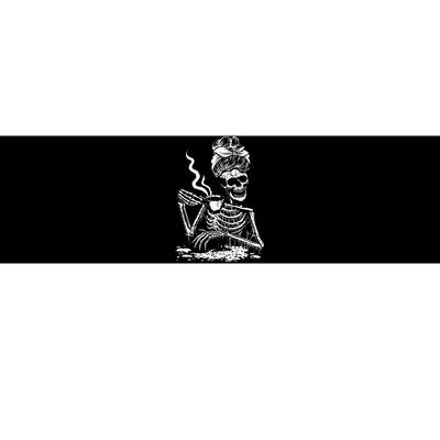 Coffee Drinking Skeleton Lazy DIY Halloween Costume Bumper Sticker